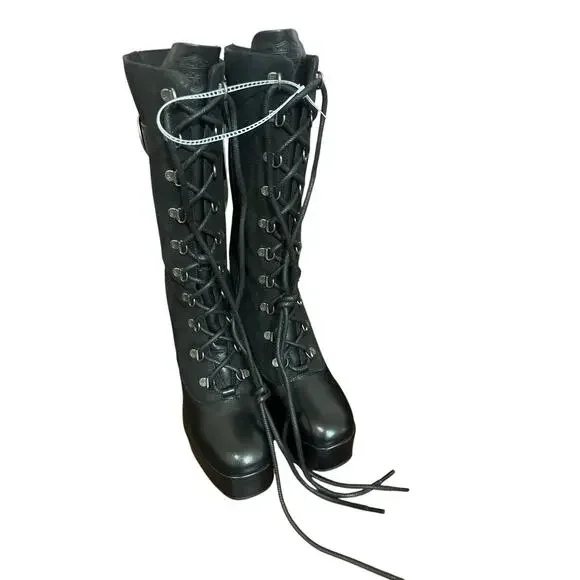 Harley-Davidson Women's Celina Black 10.75-Inch Fashion Wedge Boots Sz 7.5 - Picture 5 of 8
